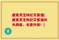 鹿茸灵芝枸杞苁蓉酒(鹿茸灵芝枸杞苁蓉酒改头换面，全面升级！)