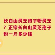 长白山灵芝孢子粉灵芝？正宗长白山灵芝孢子粉一斤多少钱