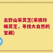 去野山采灵芝(采摘珍稀灵芝，寻找大自然的宝藏)