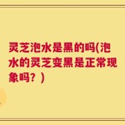 灵芝泡水是黑的吗(泡水的灵芝变黑是正常现象吗？)