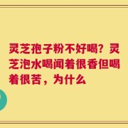 灵芝孢子粉不好喝？灵芝泡水喝闻着很香但喝着很苦，为什么