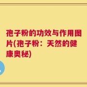 孢子粉的功效与作用图片(孢子粉：天然的健康奥秘)