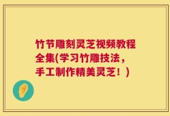 竹节雕刻灵芝视频教程全集(学习竹雕技法，手工制作精美灵芝！)