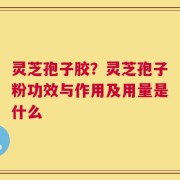 灵芝孢子胶？灵芝孢子粉功效与作用及用量是什么