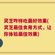 灵芝咋样吃最好效果(灵芝最佳食用方式，让你体验最佳效果)