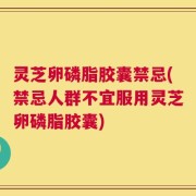 灵芝卵磷脂胶囊禁忌(禁忌人群不宜服用灵芝卵磷脂胶囊)