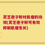 灵芝孢子粉对肌瘤的功效(灵芝孢子粉可有效抑制肌瘤生长)
