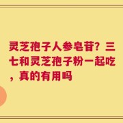 灵芝孢子人参皂苷？三七和灵芝孢子粉一起吃，真的有用吗