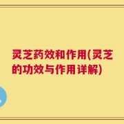 灵芝药效和作用(灵芝的功效与作用详解)