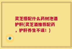灵芝搭配什么药材泡酒护肝(灵芝酒推荐配药，护肝养生不误！)