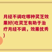 月经不调吃哪种灵芝效果好(吃灵芝有助于治疗月经不调，效果优秀)
