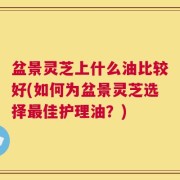 盆景灵芝上什么油比较好(如何为盆景灵芝选择最佳护理油？)