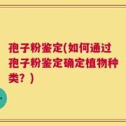 孢子粉鉴定(如何通过孢子粉鉴定确定植物种类？)