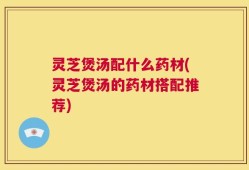 灵芝煲汤配什么药材(灵芝煲汤的药材搭配推荐)