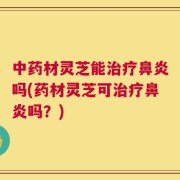 中药材灵芝能治疗鼻炎吗(药材灵芝可治疗鼻炎吗？)