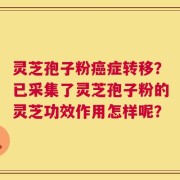 灵芝孢子粉癌症转移？已采集了灵芝孢子粉的灵芝功效作用怎样呢？