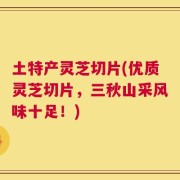 土特产灵芝切片(优质灵芝切片，三秋山采风味十足！)