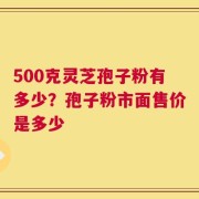 500克灵芝孢子粉有多少？孢子粉市面售价是多少