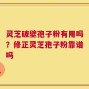灵芝破壁孢子粉有用吗？修正灵芝孢子粉靠谱吗
