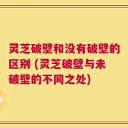 灵芝破壁和没有破壁的区别 (灵芝破壁与未破壁的不同之处)