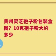 贵州灵芝孢子粉包装盒图？10克孢子粉大约多少