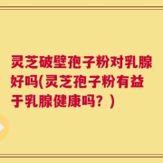 灵芝破壁孢子粉对乳腺好吗(灵芝孢子粉有益于乳腺健康吗？)