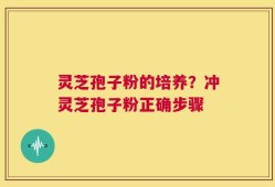 灵芝孢子粉的培养？冲灵芝孢子粉正确步骤