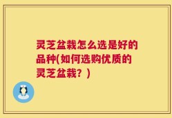 灵芝盆栽怎么选是好的品种(如何选购优质的灵芝盆栽？)