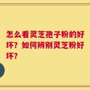 怎么看灵芝孢子粉的好坏？如何辨别灵芝粉好坏？