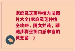家庭灵芝菌种植方法图片大全(家庭灵芝种植全攻略，图文并茂，跟随步骤坐拥口感丰富的灵芝菌！)