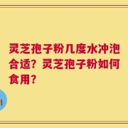 灵芝孢子粉几度水冲泡合适？灵芝孢子粉如何食用？