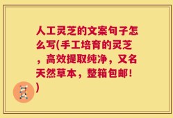 人工灵芝的文案句子怎么写(手工培育的灵芝，高效提取纯净，又名天然草本，整箱包邮！)