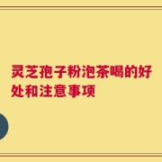 灵芝孢子粉泡茶喝的好处和注意事项