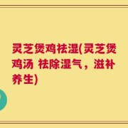 灵芝煲鸡祛湿(灵芝煲鸡汤 祛除湿气，滋补养生)