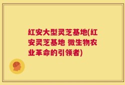 红安大型灵芝基地(红安灵芝基地 微生物农业革命的引领者)