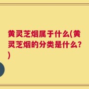 黄灵芝烟属于什么(黄灵芝烟的分类是什么？)