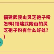 福建武陵山灵芝孢子粉怎样(福建武陵山的灵芝孢子粉有什么好处？)