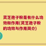 灵芝孢子粉是有什么功效和作用(灵芝孢子粉的功效与作用简介)