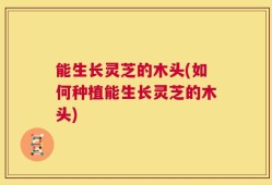 能生长灵芝的木头(如何种植能生长灵芝的木头)