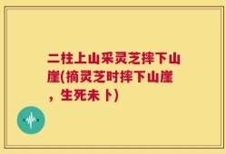 二柱上山采灵芝摔下山崖(摘灵芝时摔下山崖，生死未卜)