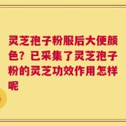 灵芝孢子粉服后大便颜色？已采集了灵芝孢子粉的灵芝功效作用怎样呢