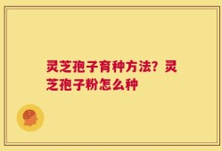 灵芝孢子育种方法？灵芝孢子粉怎么种