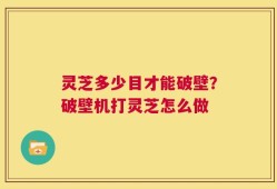 灵芝多少目才能破壁？破壁机打灵芝怎么做
