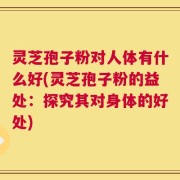 灵芝孢子粉对人体有什么好(灵芝孢子粉的益处：探究其对身体的好处)
