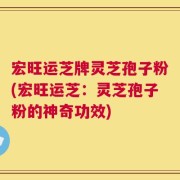 宏旺运芝牌灵芝孢子粉(宏旺运芝：灵芝孢子粉的神奇功效)