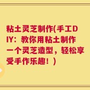 粘土灵芝制作(手工DIY：教你用粘土制作一个灵芝造型，轻松享受手作乐趣！)