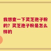 我想查一下灵芝孢子粉的？灵芝孢子粉是怎么样的