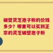 破壁灵芝孢子粉的价钱多少？哪里可以买到正宗的灵芝破壁孢子粉