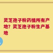 灵芝孢子粉药植所有产地？灵芝孢子粉生产基地