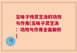 五味子炖灵芝汤的功效与作用(五味子灵芝汤：功效与作用全面解析)